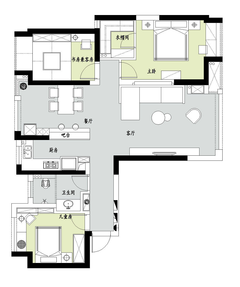 東湖城現(xiàn)代簡約風(fēng)格裝修效果圖