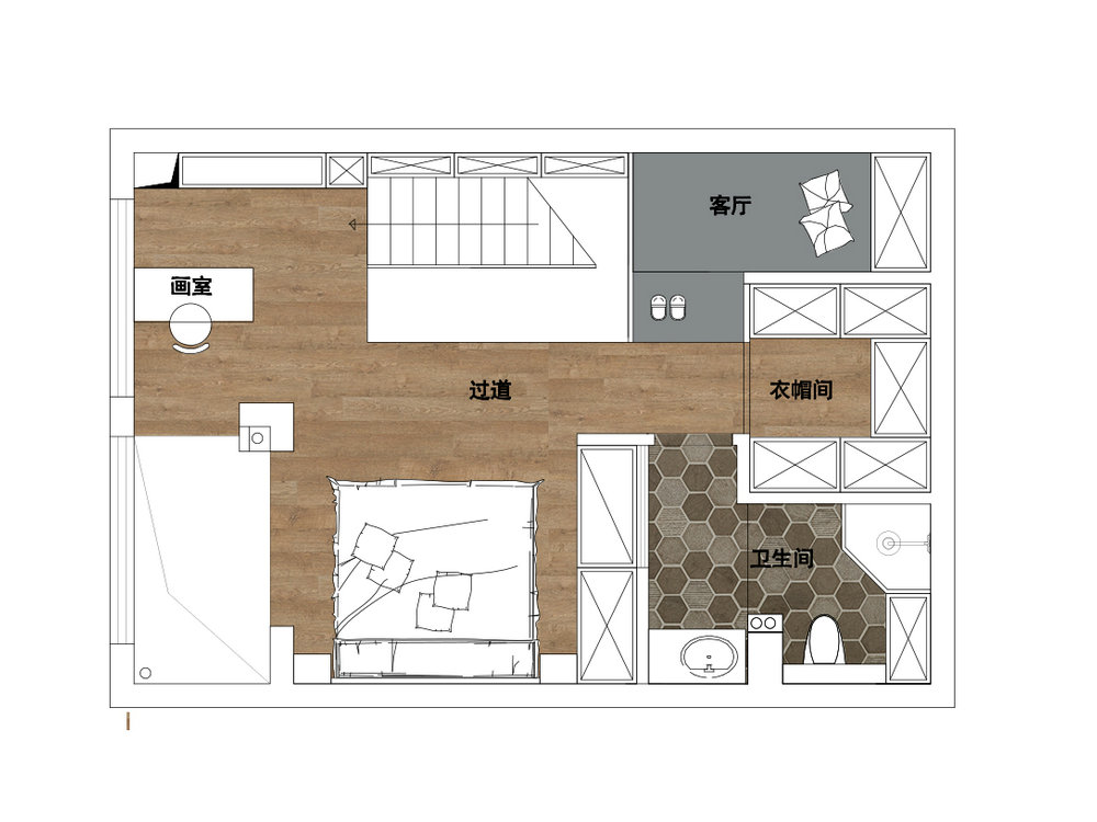 復(fù)地海上?，F(xiàn)代風(fēng)格loft裝修效果圖