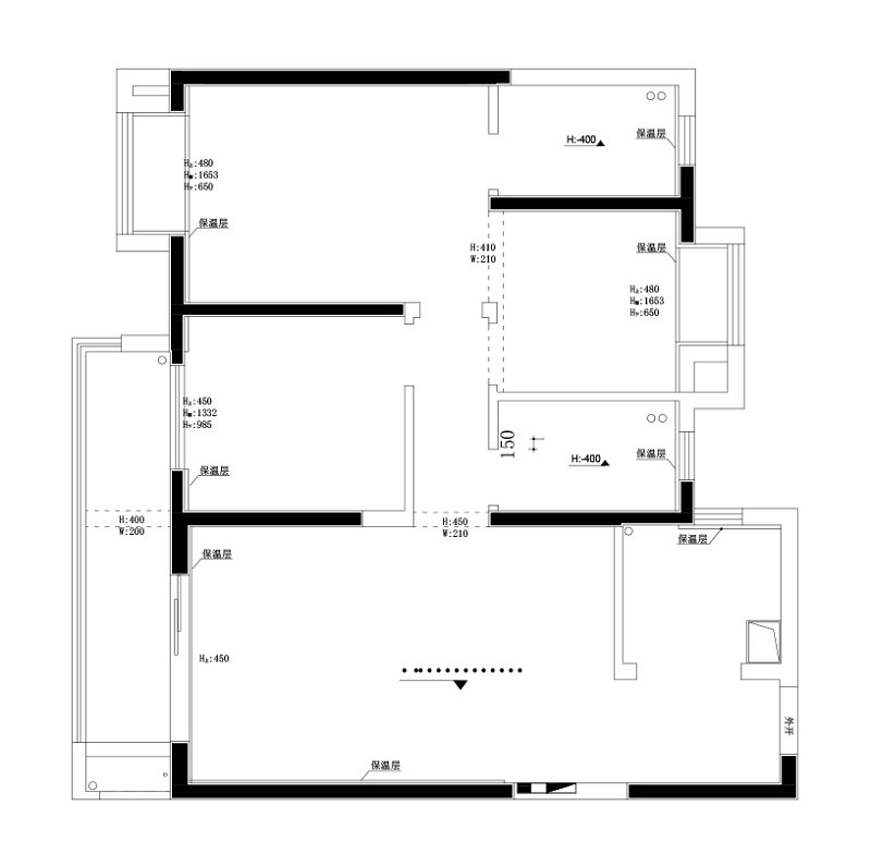 中建鉑公館110平現(xiàn)代風格裝修效果圖