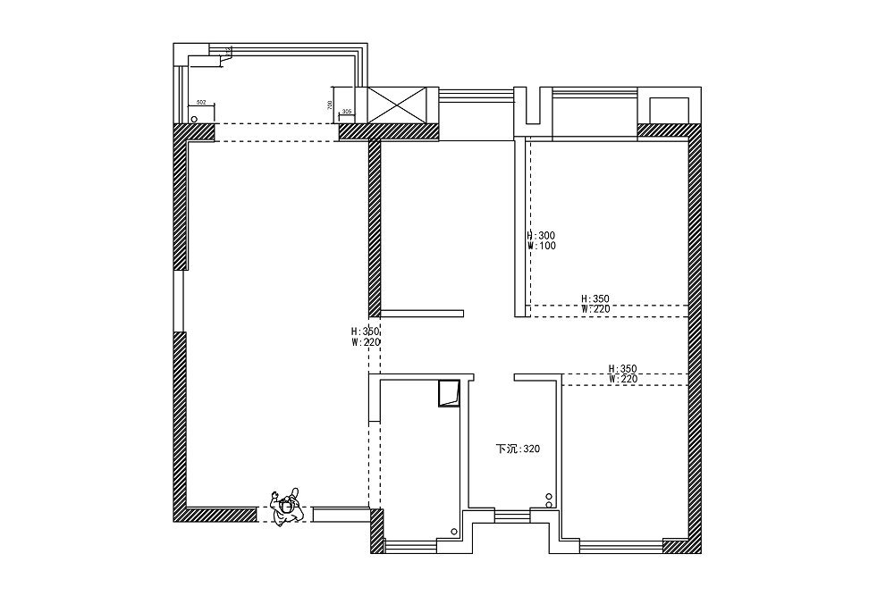 中建鉑公館106平現(xiàn)代風(fēng)格裝修效果圖