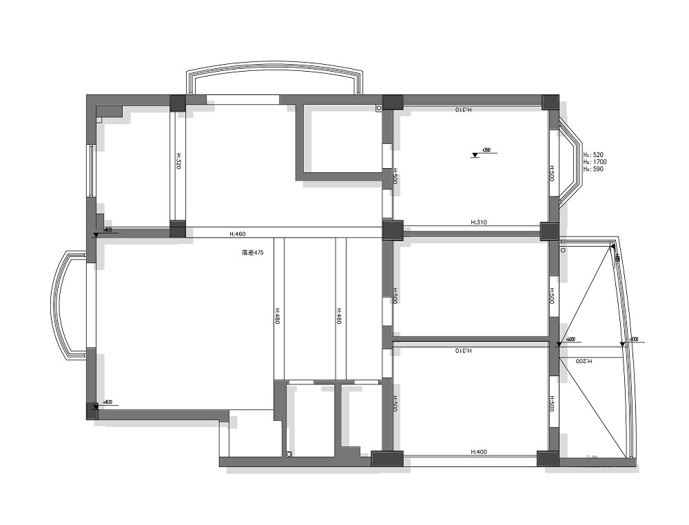 香江花園300平復(fù)式現(xiàn)代風(fēng)格裝修效果圖