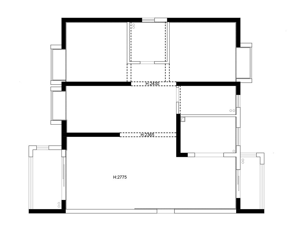 中建鉑公館140平現(xiàn)代風(fēng)格裝修效果圖